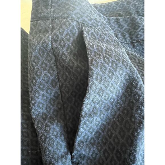 Dalia Collection Black/Blue Straight Leg Zip Up Front Back Pockets Pants 16W - Picture 4 of 11